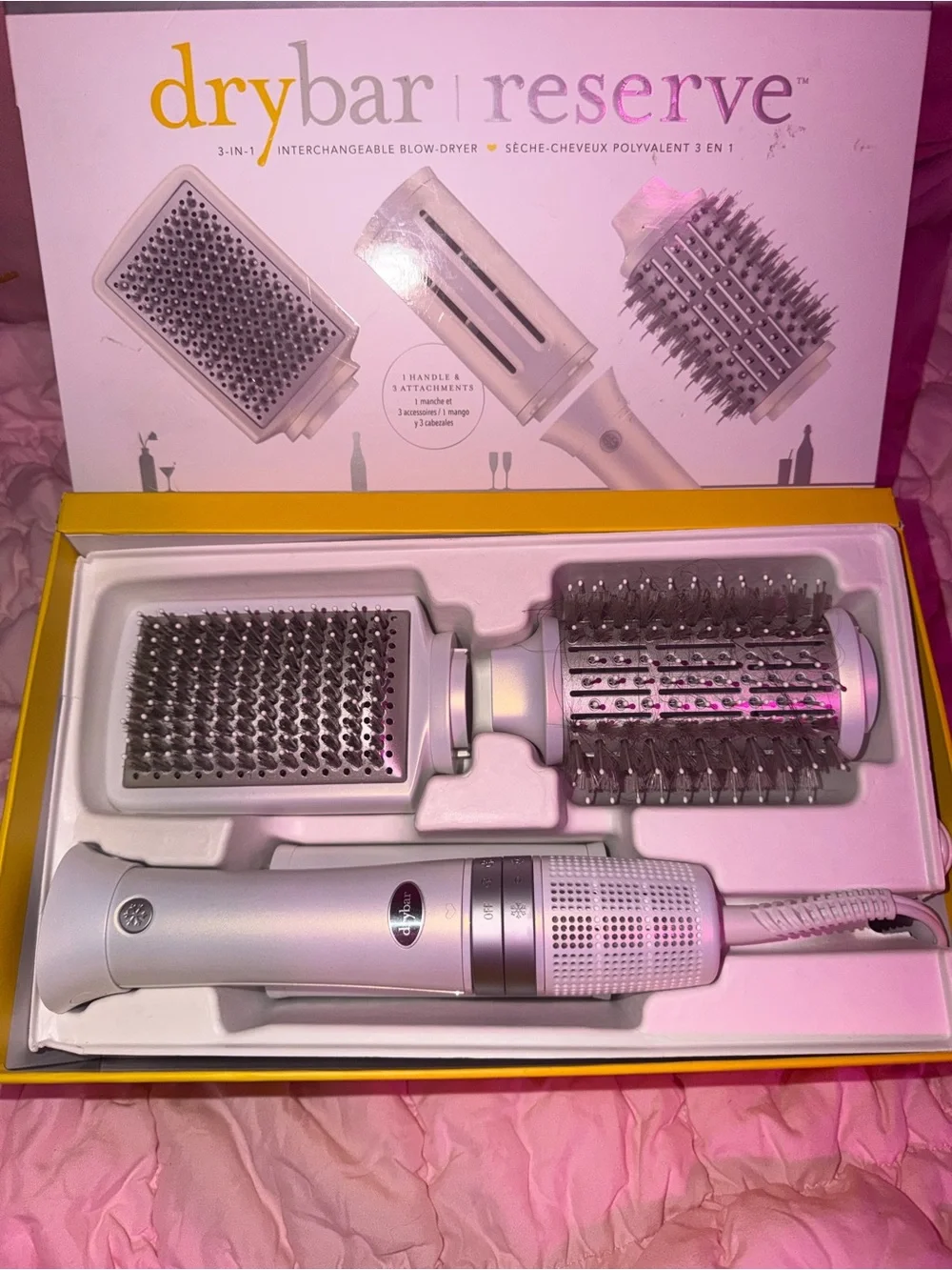 Drybar Cream 3‑Attachment Heated Styling Brush for Men